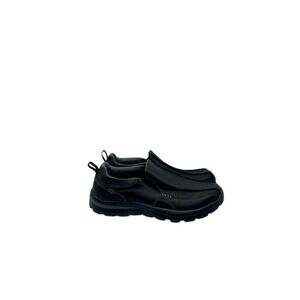 Skechers Mens Size 6.5 Black Leather Memory Foam Relaxed Fit Loafers SN#93889L‎
